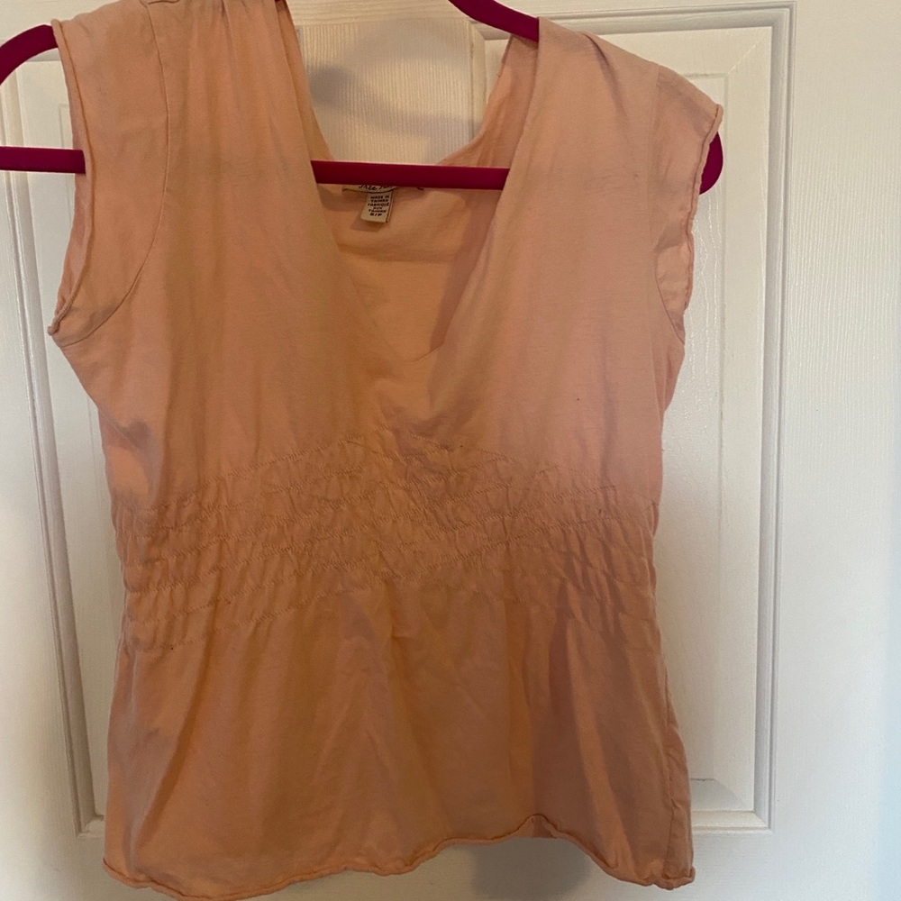 Free People Soft cinched peach top